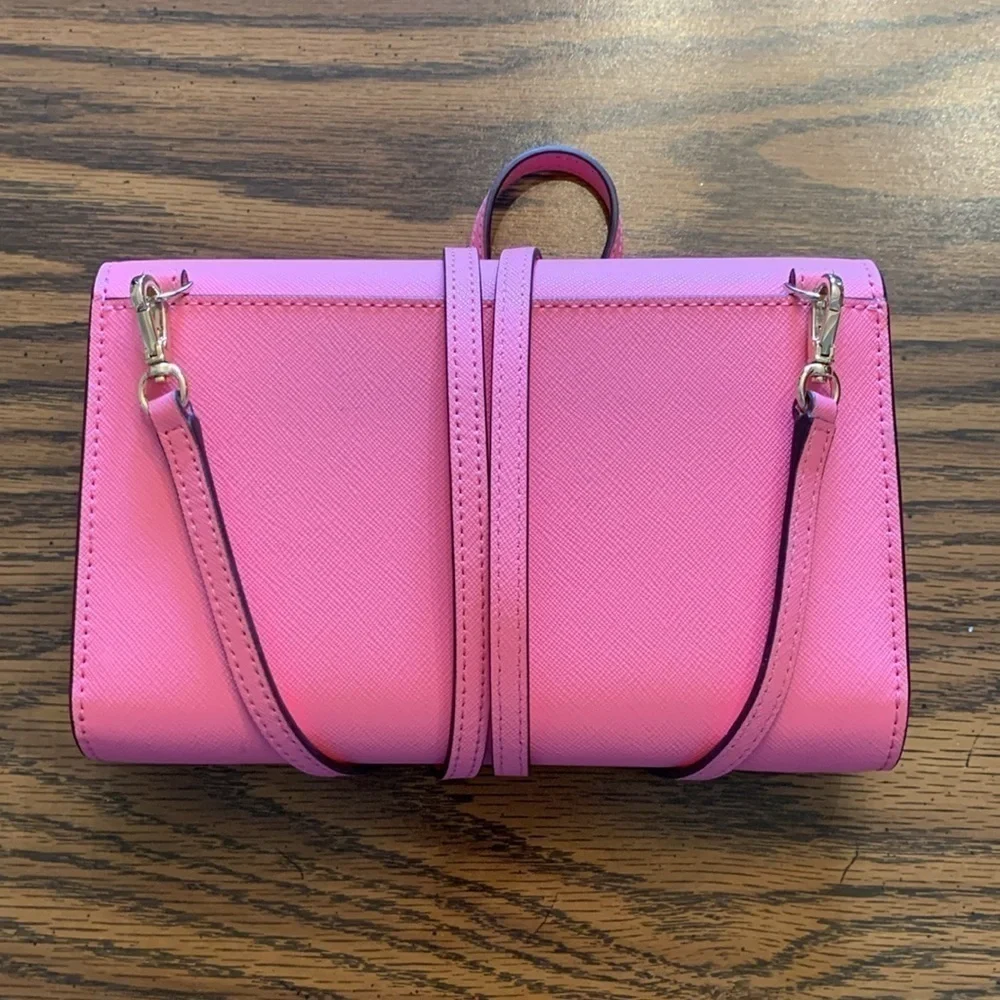 Kate Spade Pink Long Shoulder/Crossbody. 6 card slots Int Zip Pocket. EUC!‌‌‌‌‌‌